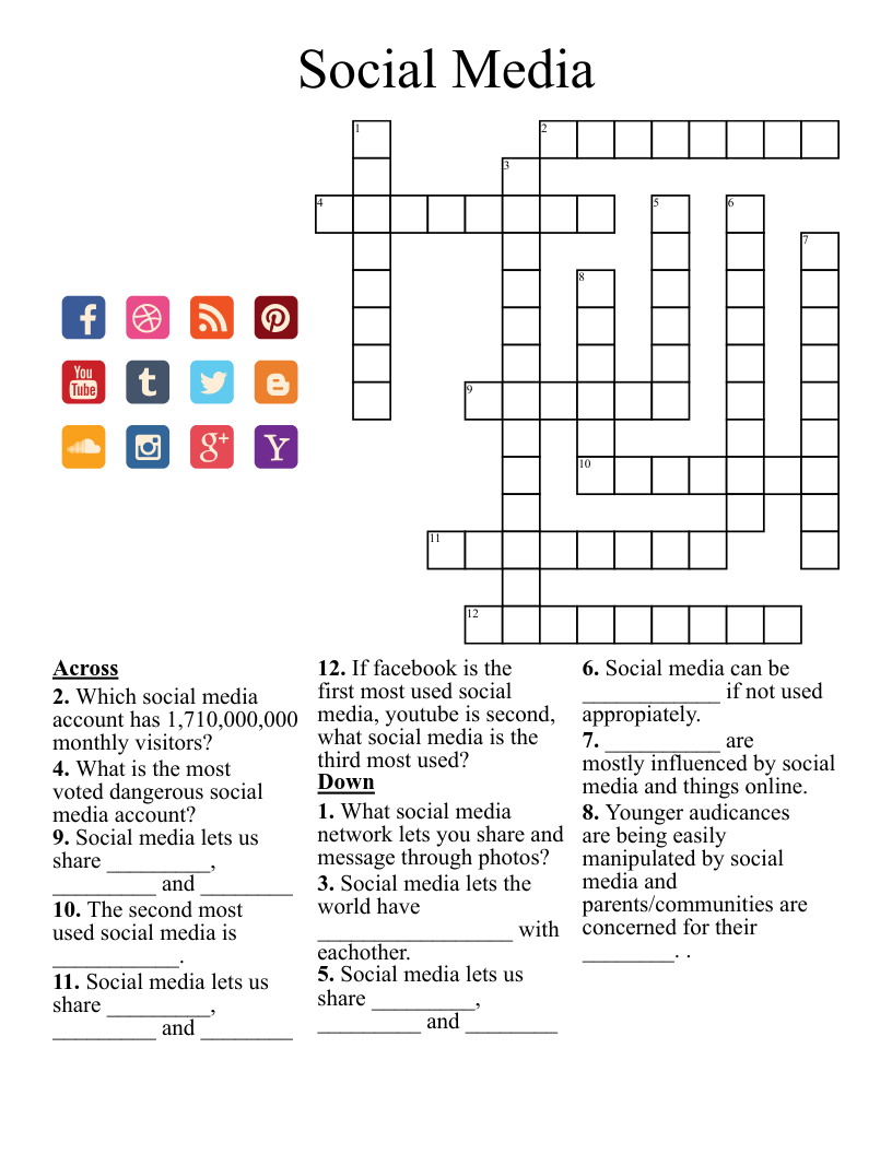 Phone Addiction Crossword WordMint
