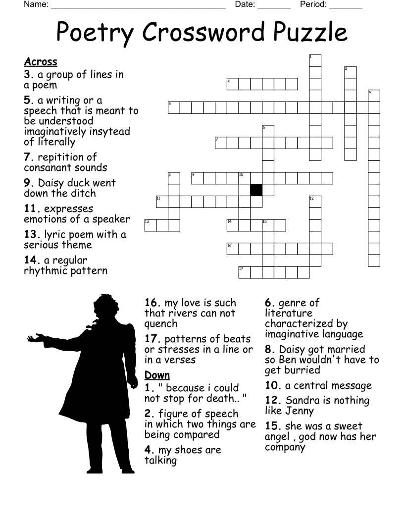 Poet s Crossword Puzzle WordMint