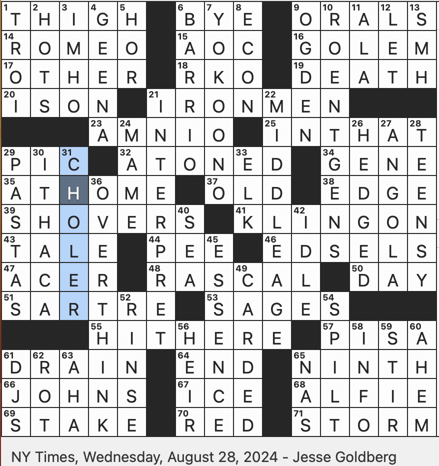 broadcast on tv crossword clue