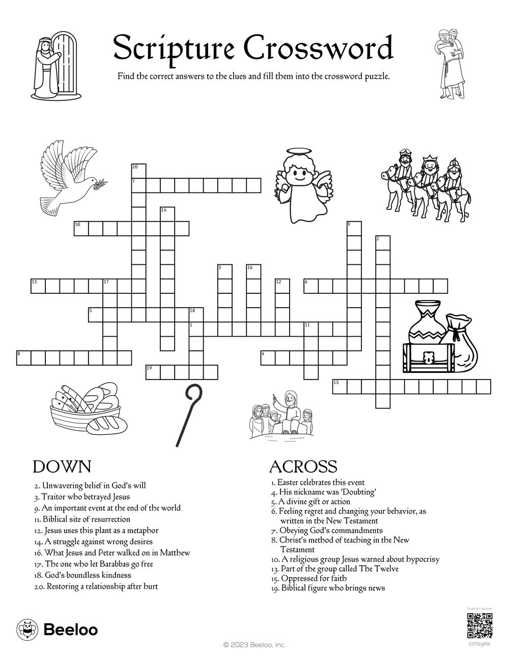 kids crossword puzzles printable
