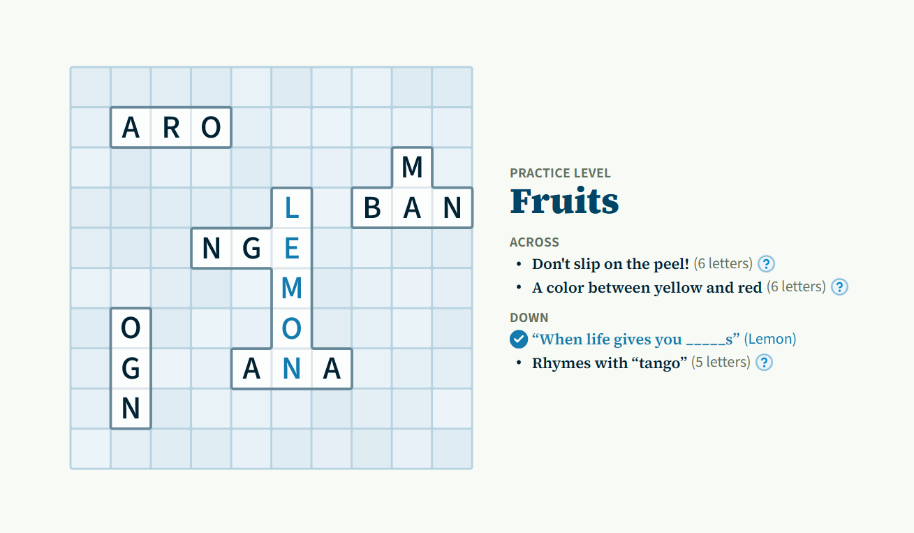 on the level crossword clue