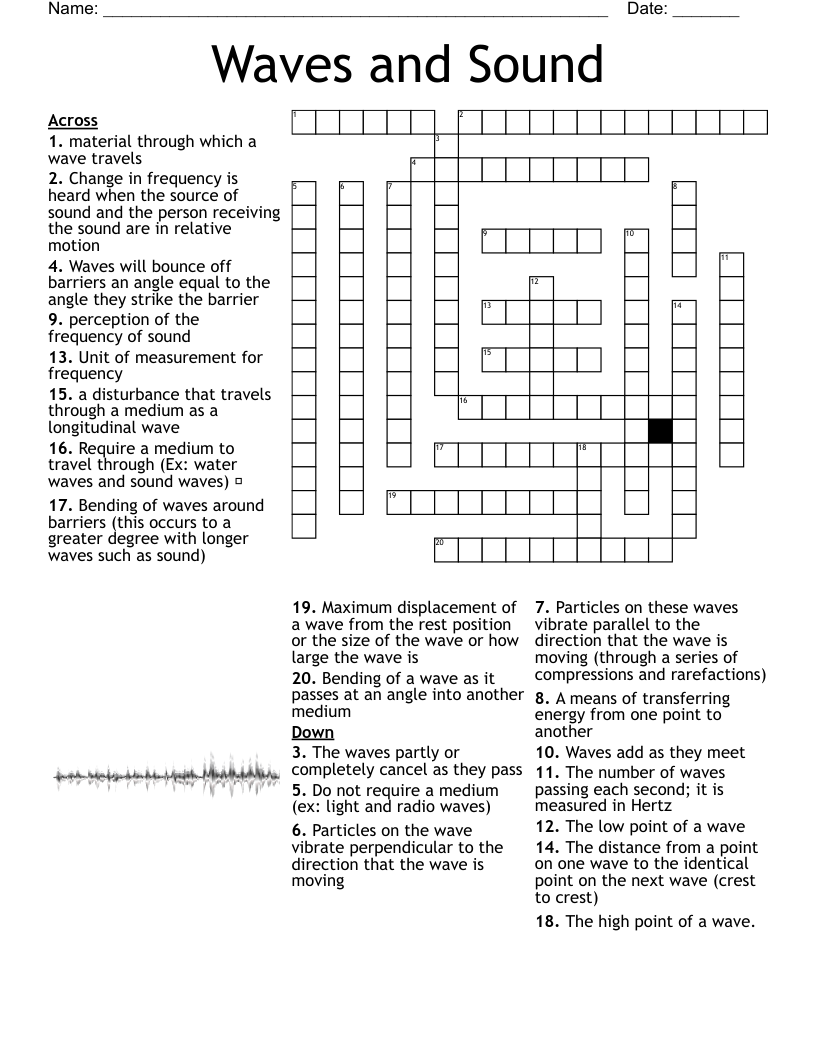 Sound Crossword Puzzle WordMint