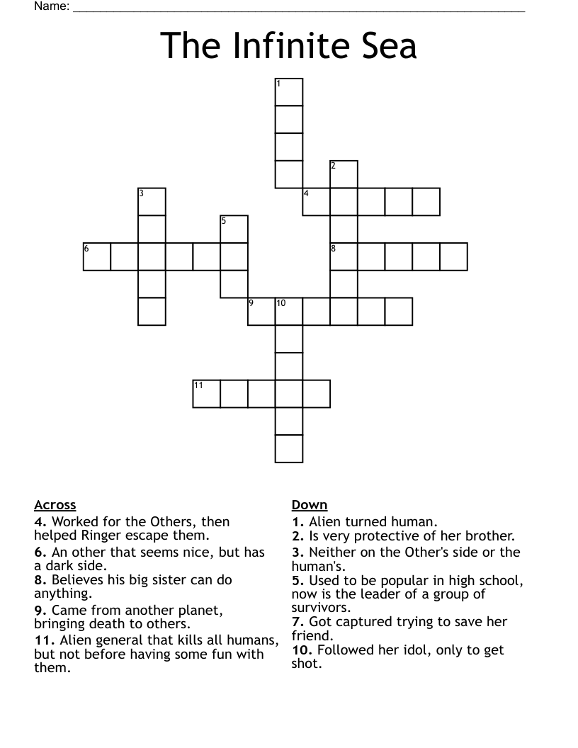 The Infinite Sea Crossword WordMint