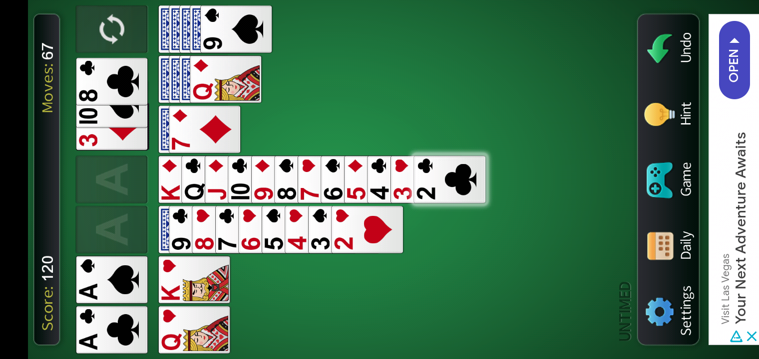 google solitaire high score