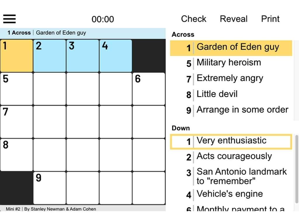 Two Minute Mini Crossword Free Online Game Reader s Digest Canada