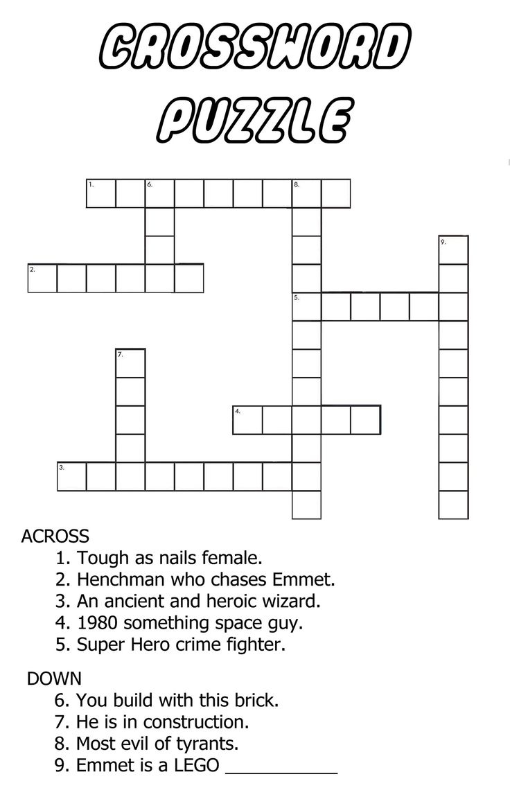 crossword puzzles easy printable