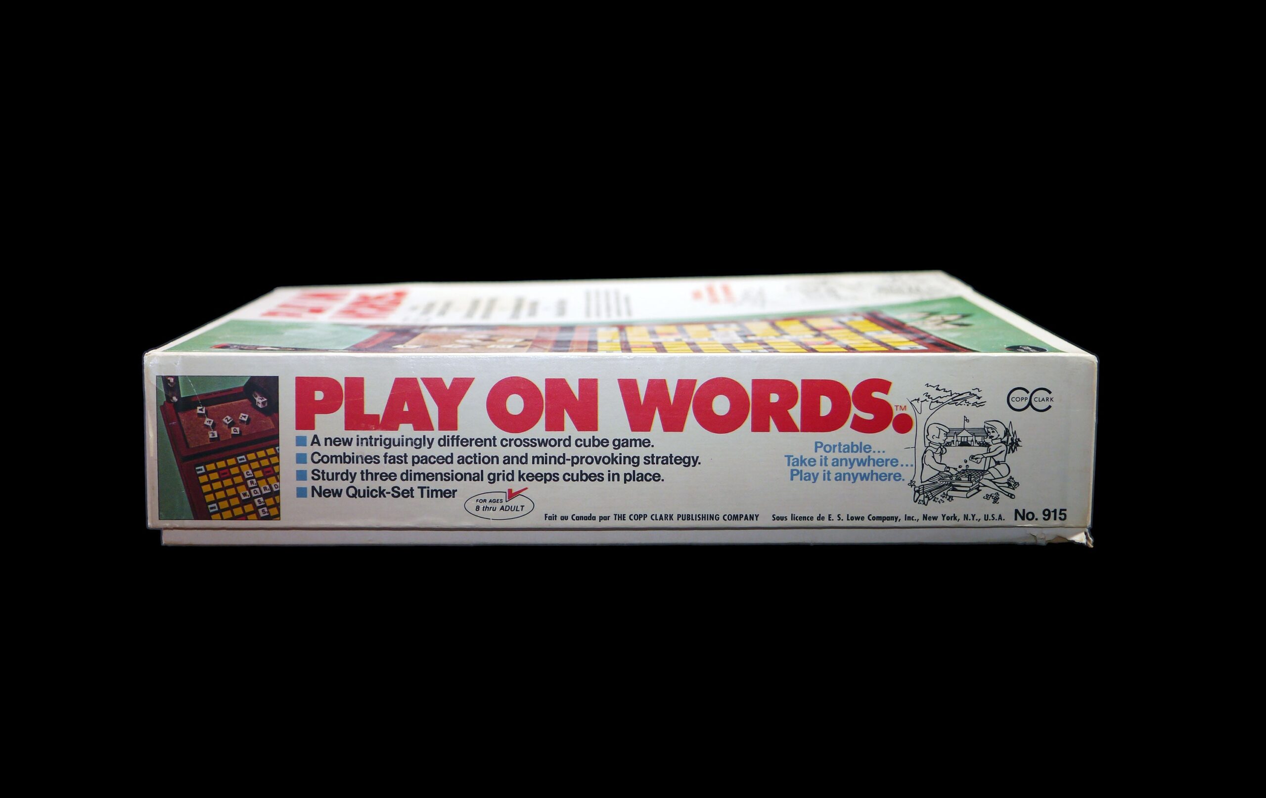 Vintage Play On Words Game Copp Clark 1971 Crossword Cube Game missing Dice Cup Etsy