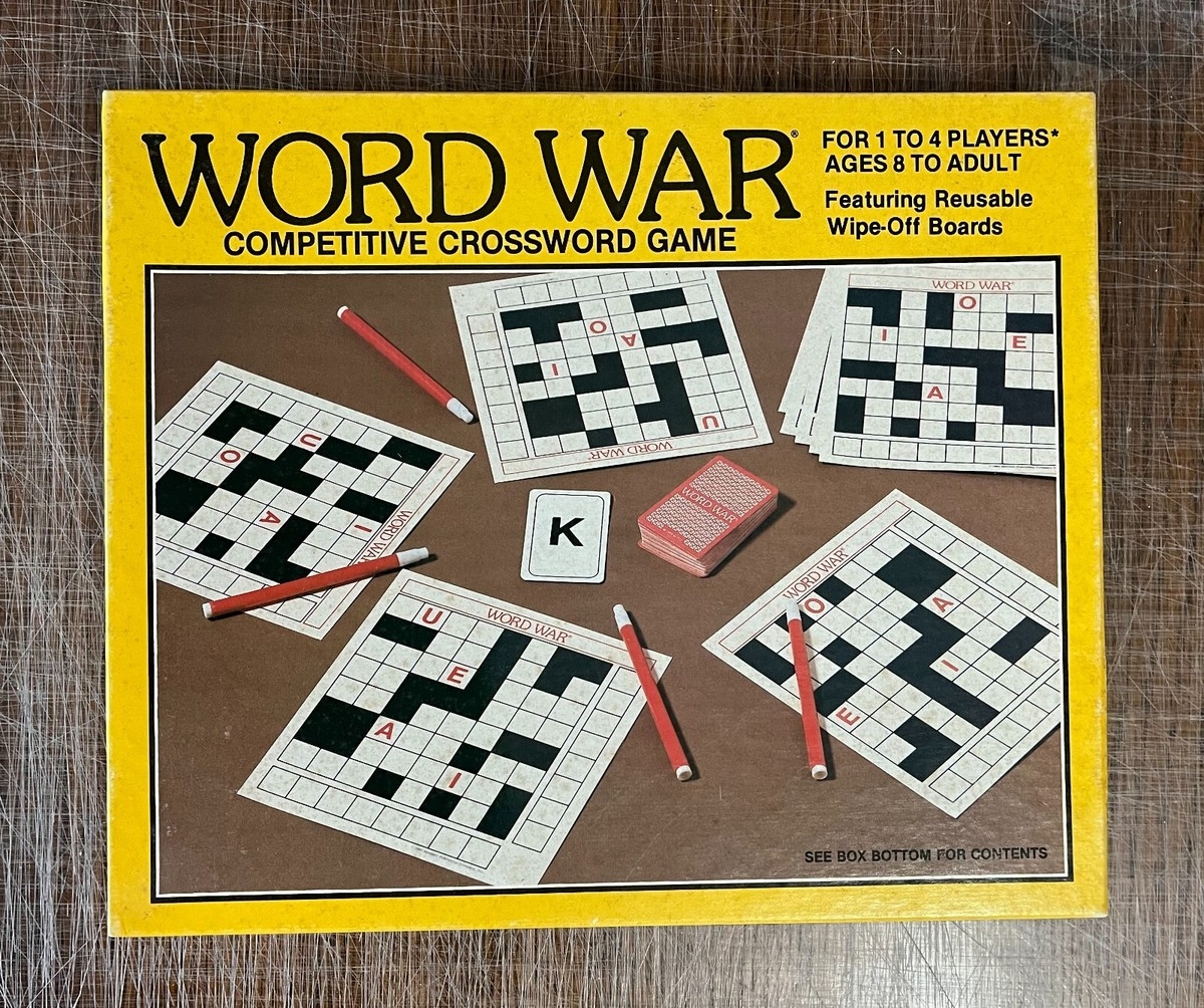 Vintage Word War Competitive Crossword Game 1983 Western Pub Complete EBay