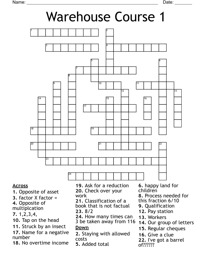 work the land crossword