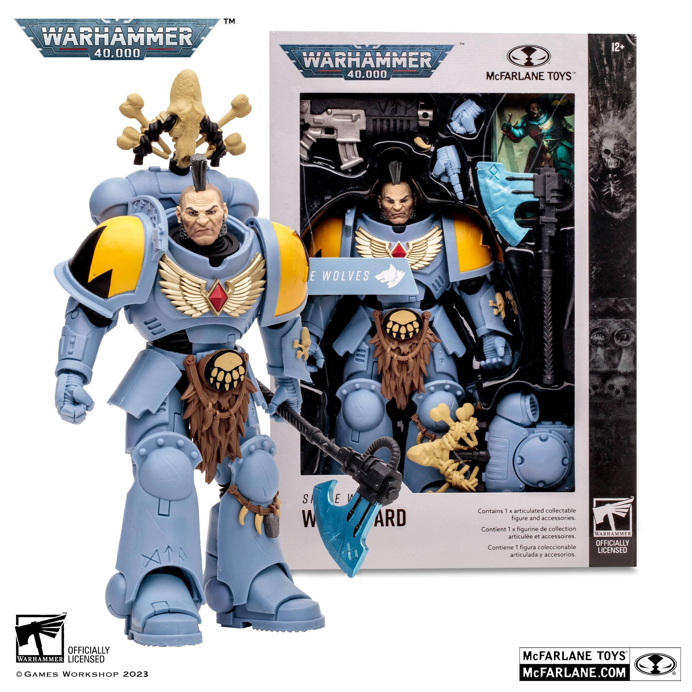 Warhammer 40 000 7 Inch Scale Action Figure Space Wolves Wolf Guard