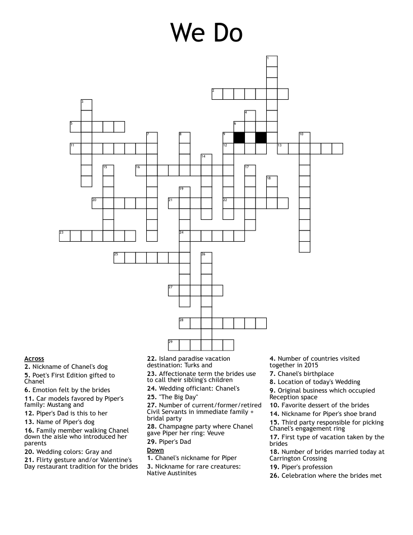 We Do Crossword WordMint