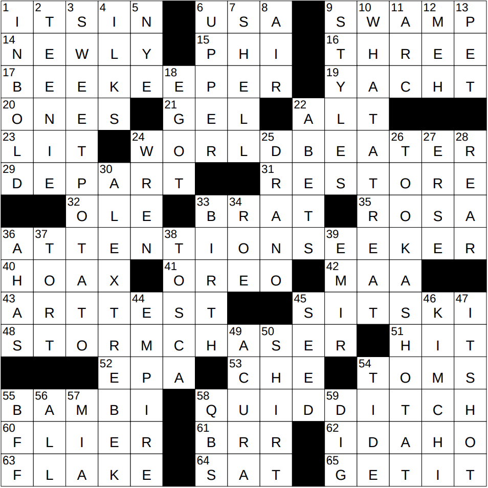parody crossword clue