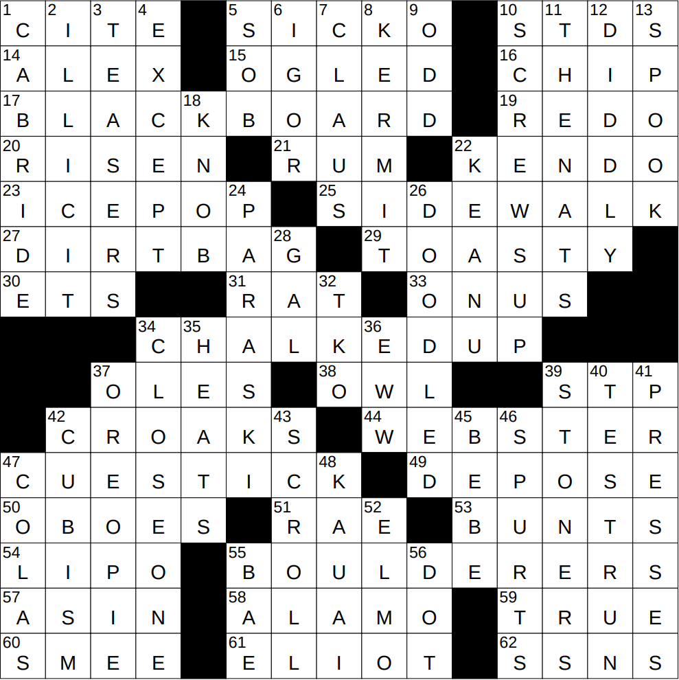 sweetie crossword clue