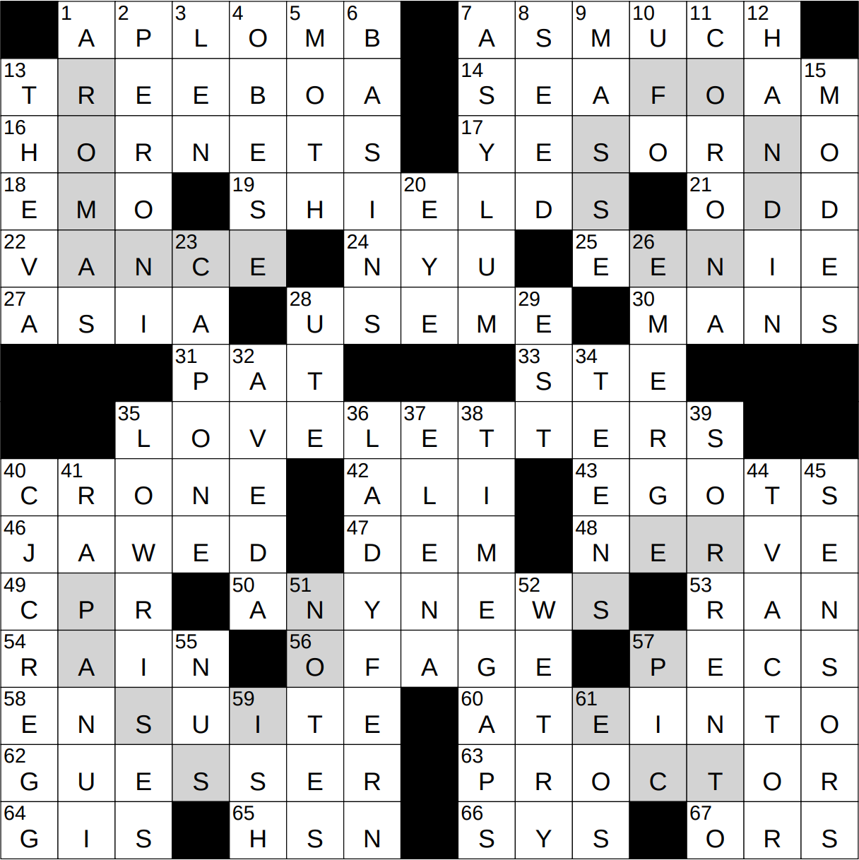 0214 24 NY Times Crossword 14 Feb 24 Wednesday NYXCrossword