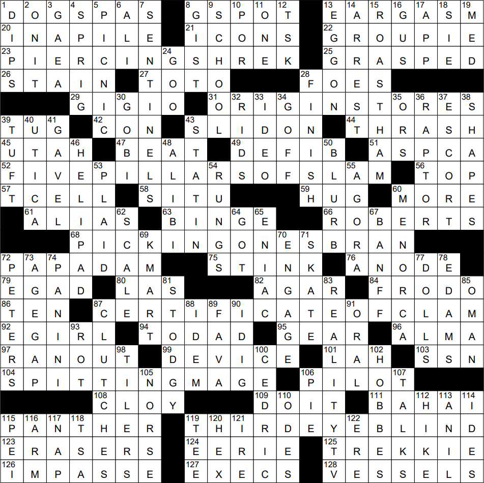 0326 23 NY Times Crossword 26 Mar 23 Sunday NYXCrossword