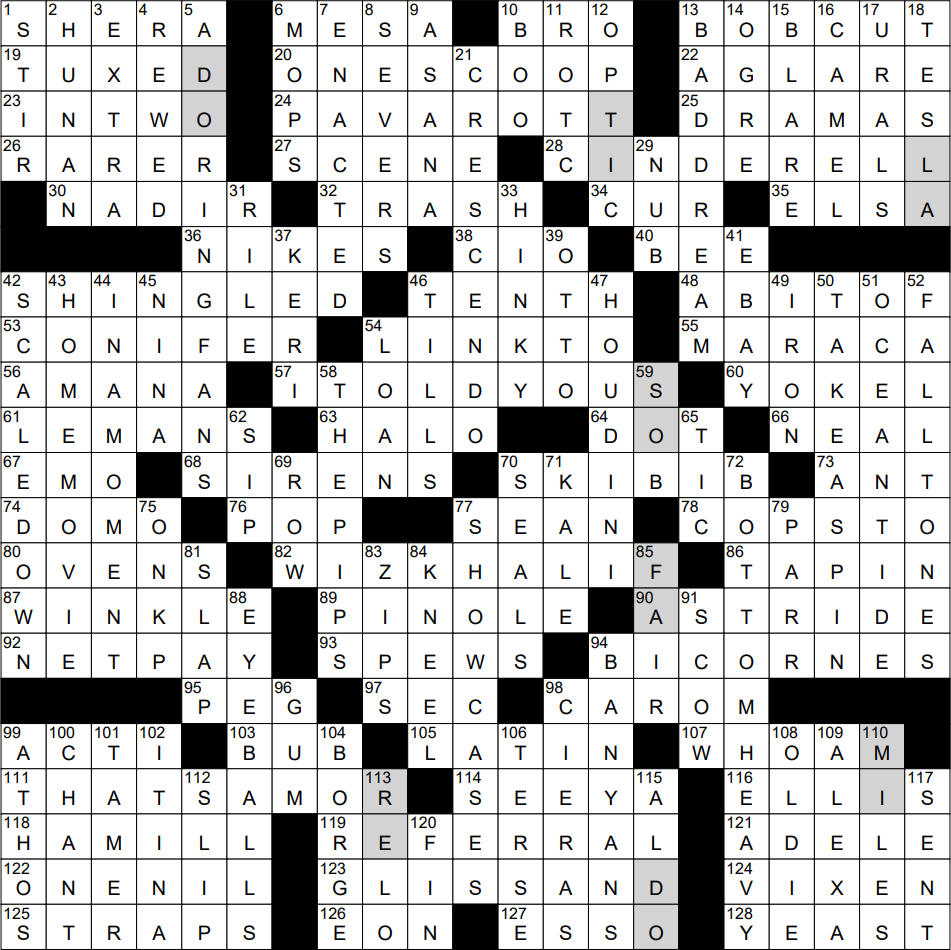 like 4 and 24 nyt crossword