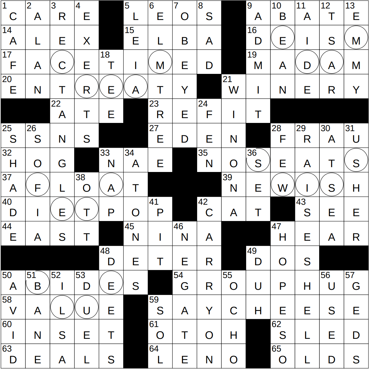 0508 23 NY Times Crossword 8 May 23 Monday NYXCrossword