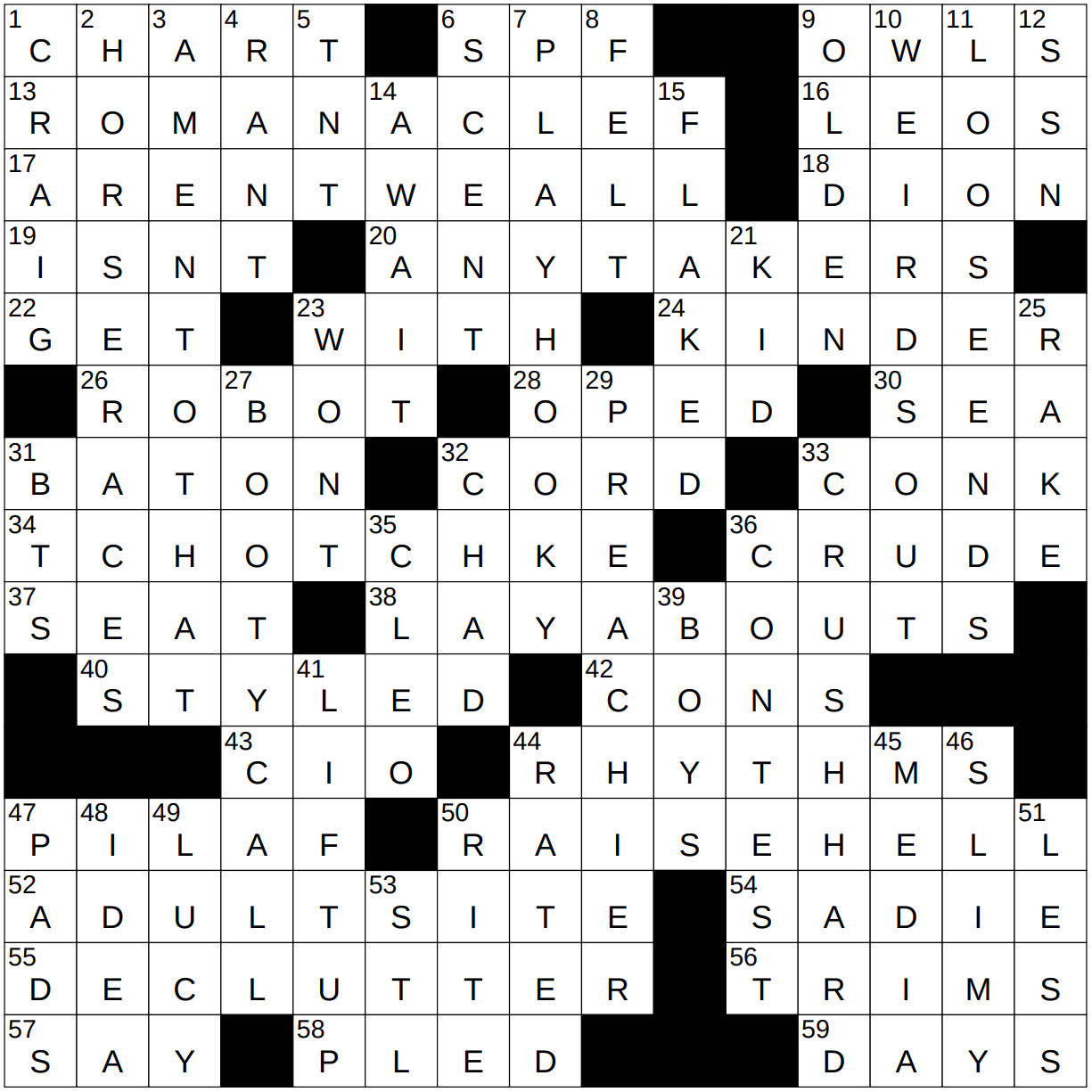 0513 22 NY Times Crossword 13 May 22 Friday NYXCrossword