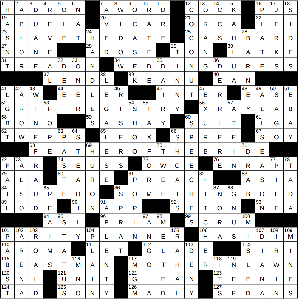 0622 25 NY Times Crossword 22 Jun 25 Sunday NYXCrossword