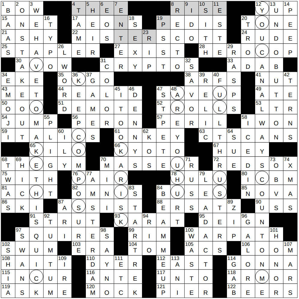 heavenly crossword puzzle