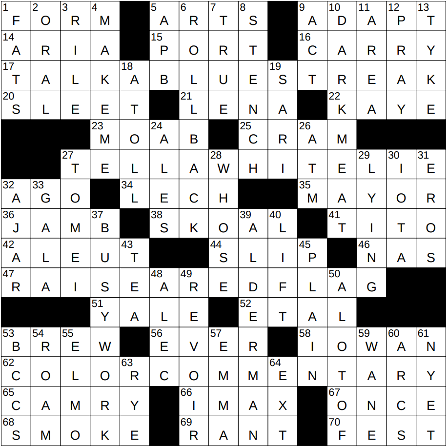 0918 23 NY Times Crossword 18 Sep 23 Monday NYXCrossword