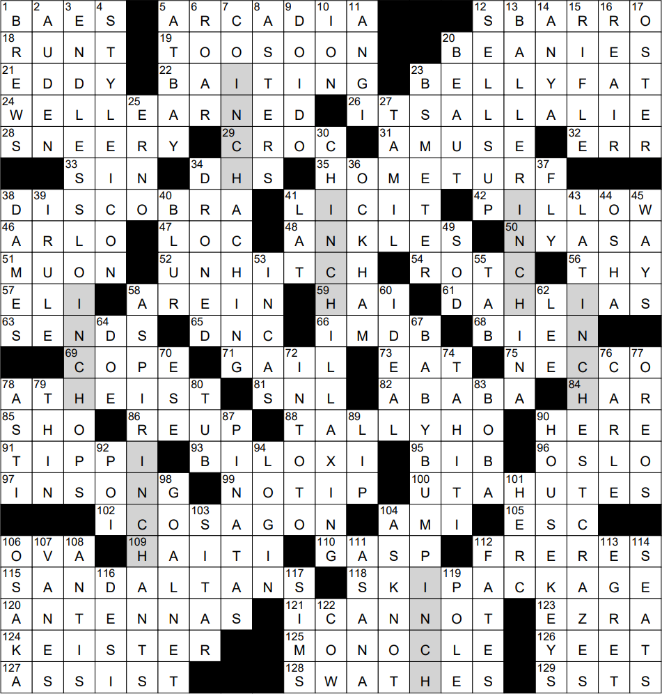 1126 23 NY Times Crossword 26 Nov 23 Sunday NYXCrossword