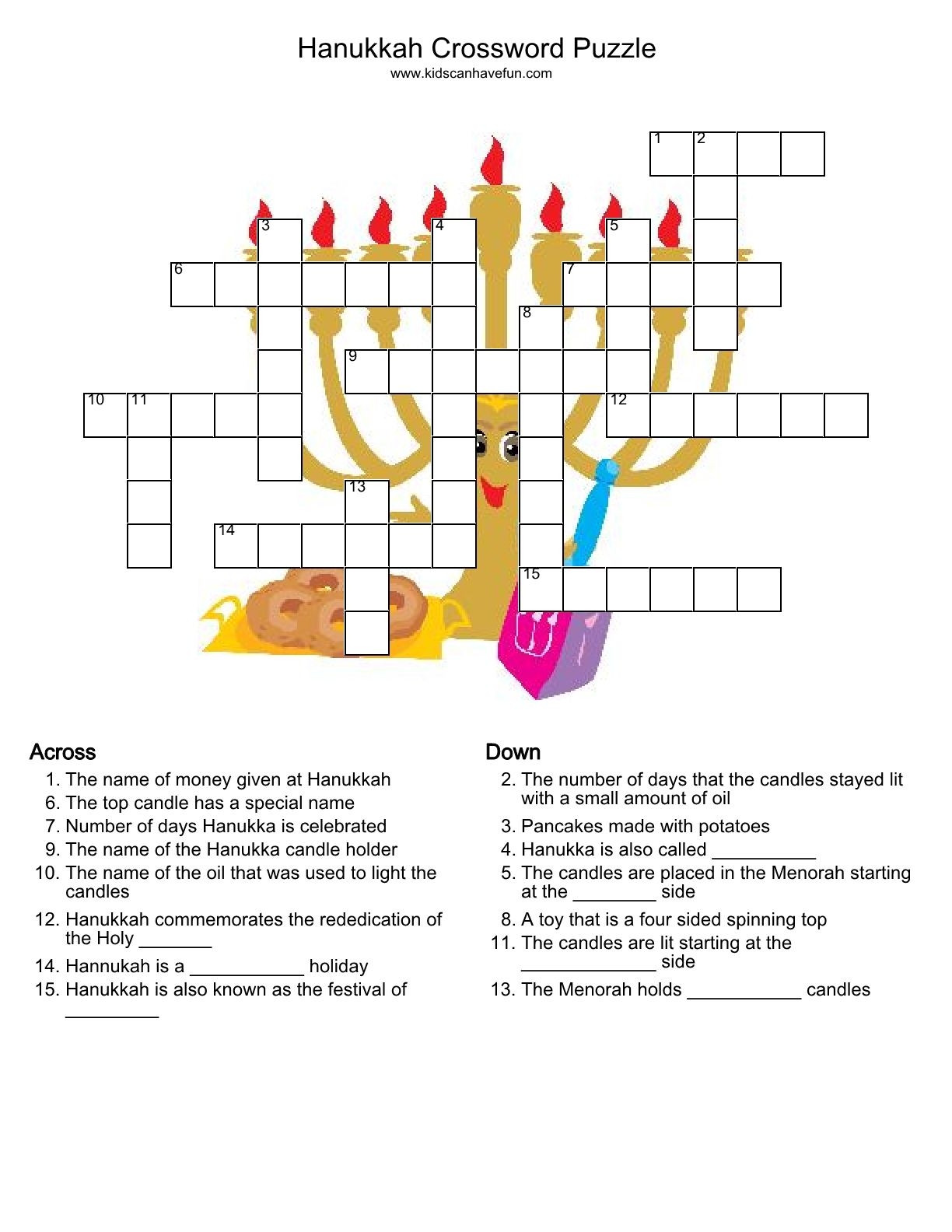 12Th Month Of The Jewish Calendar Crossword Printable
