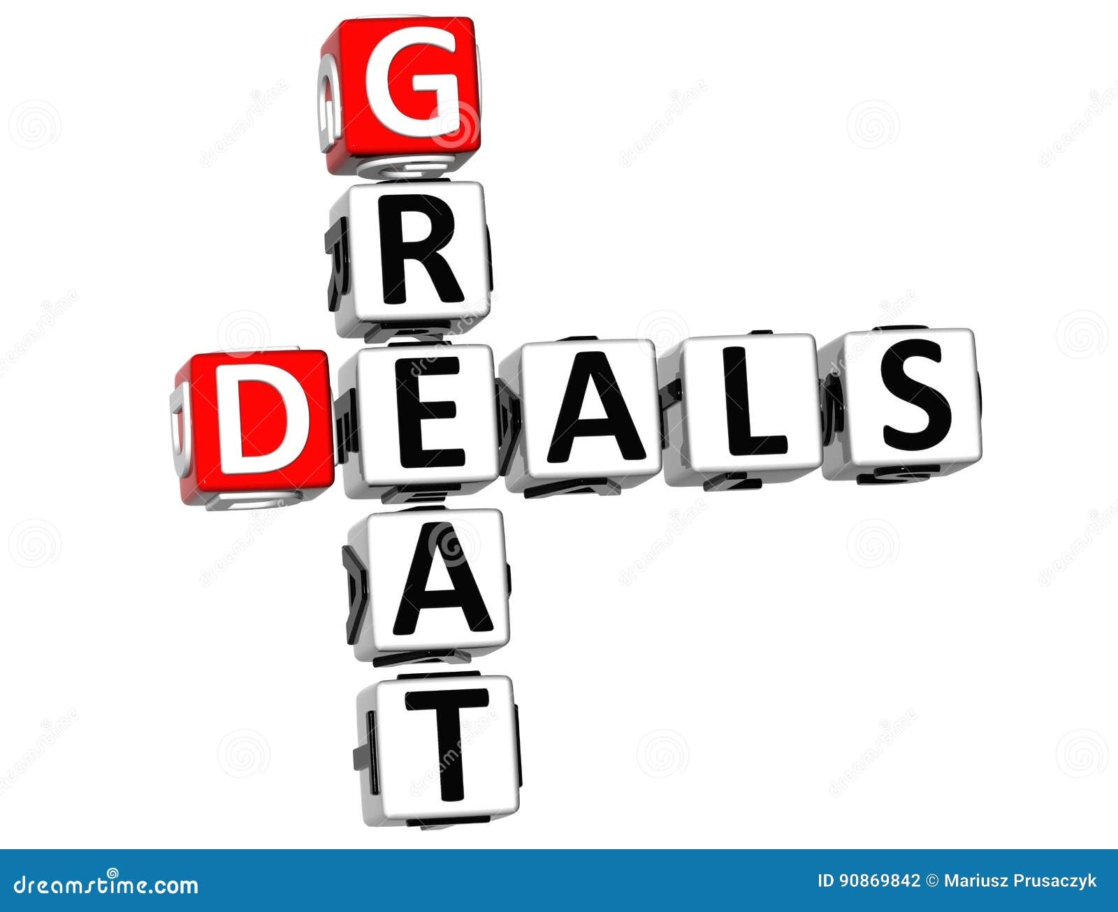 3D Great Deals Crossword Stock Illustration Illustration Of Cross 90869842