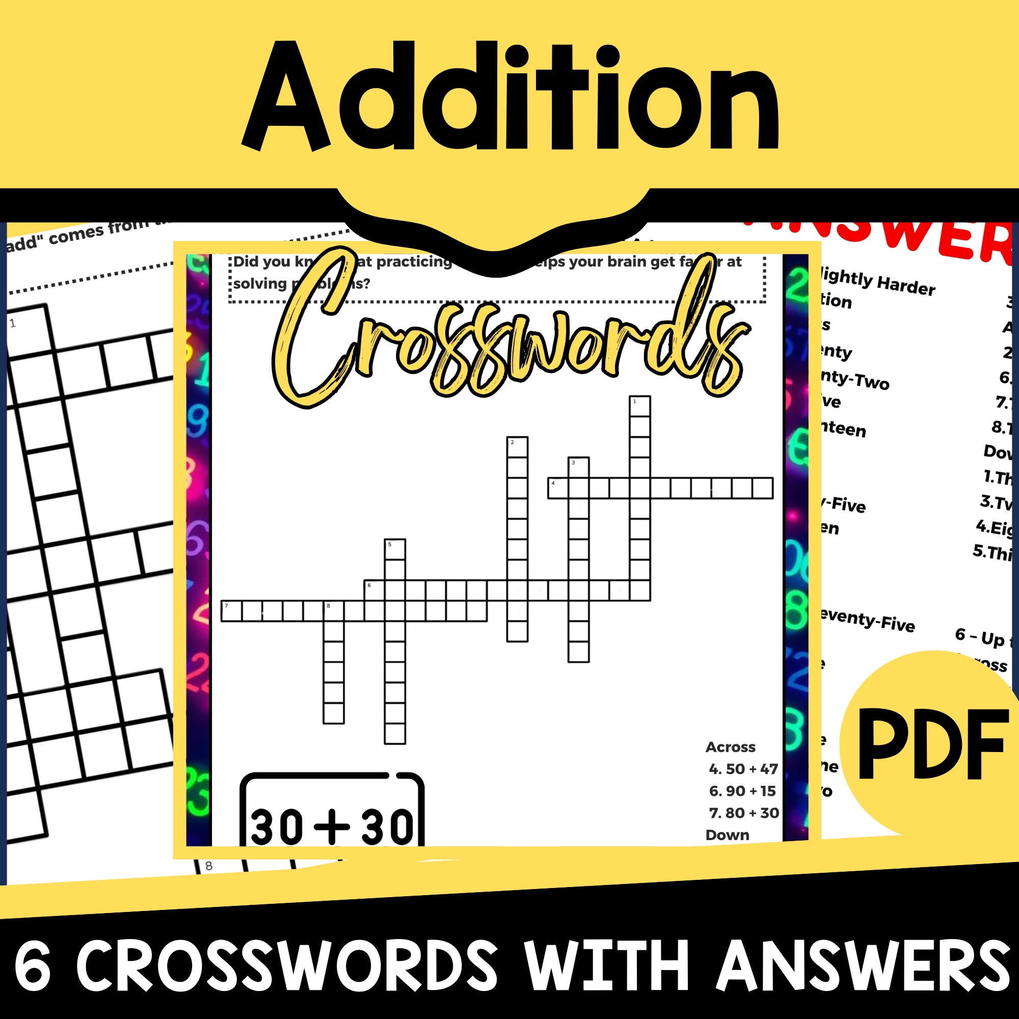in addition crossword clue