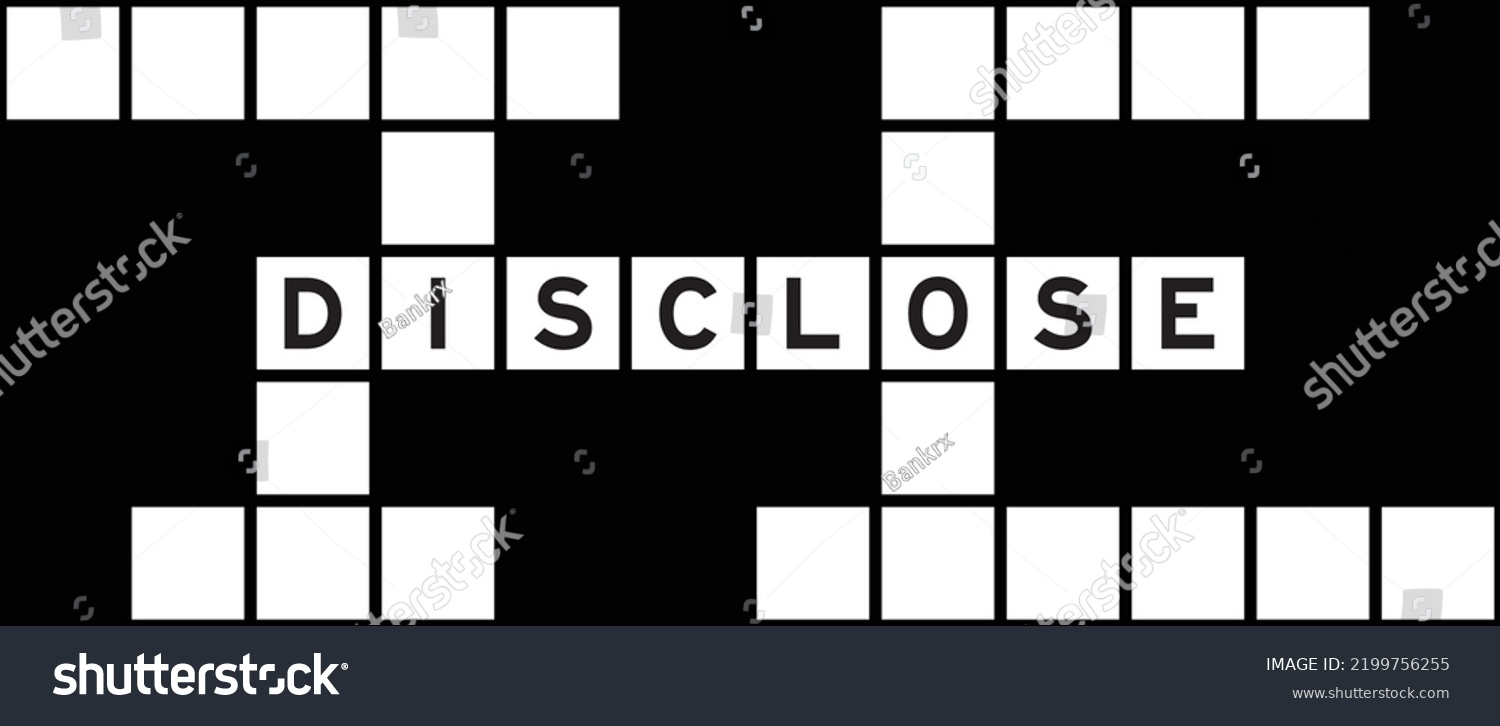 Alphabet Letter Word Disclose On Crossword Stock Vector Royalty Free 2199756255 Shutterstock