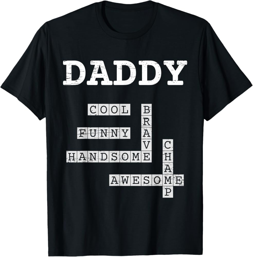 Amazon Daddy Crossword Puzzle Father s Day Solve Repeat Squares Art T Shirt Clothing Shoes Jewelry