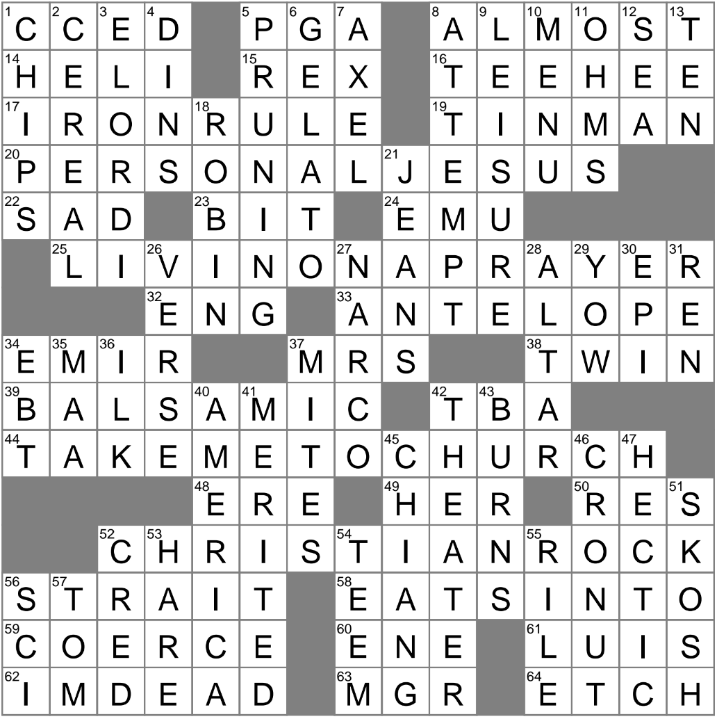Ambiguous Recipe Amount Crossword Clue Archives LAXCrossword