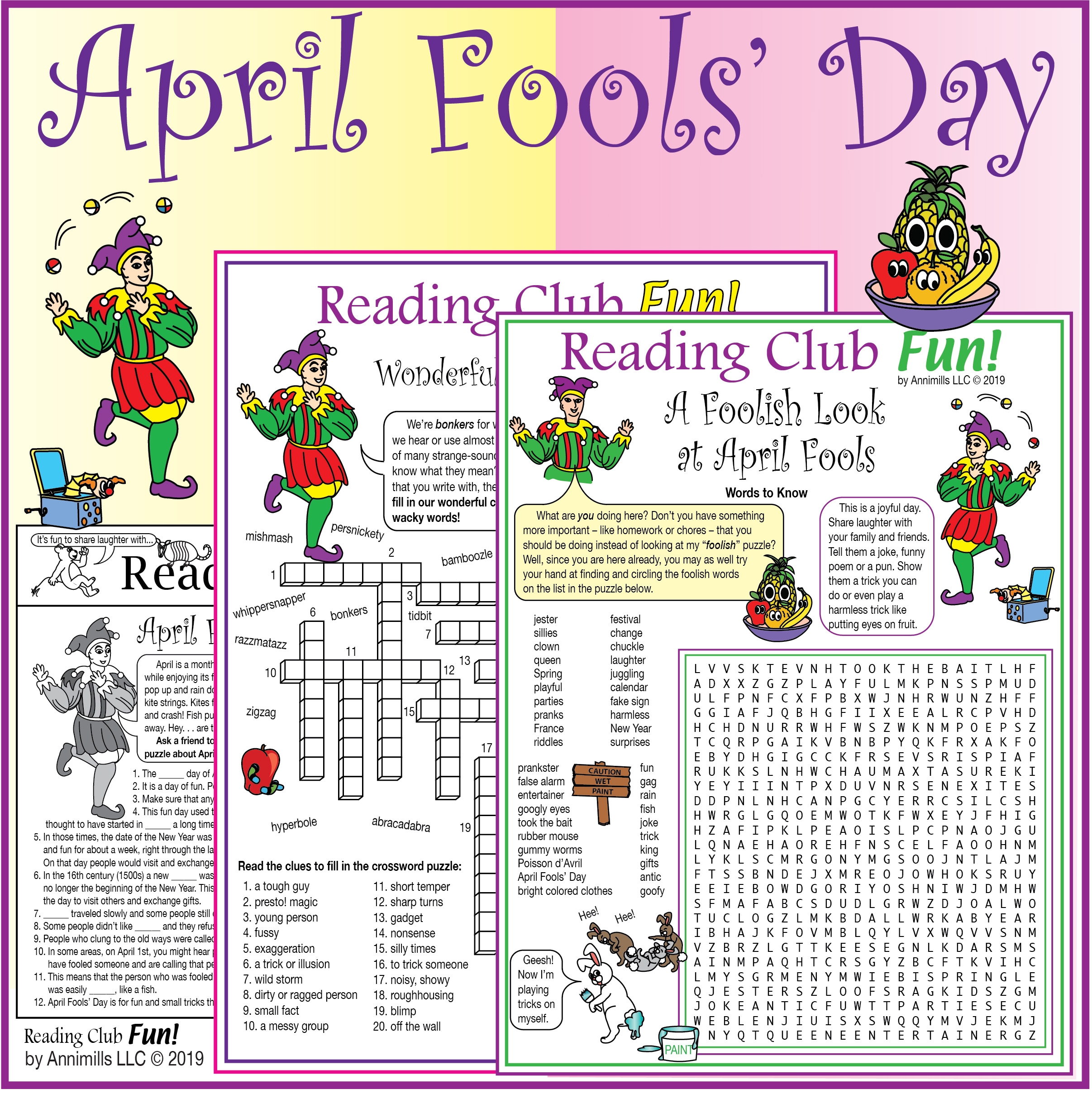 April Fools Day Puzzle Pack Activities Set Made By Teachers