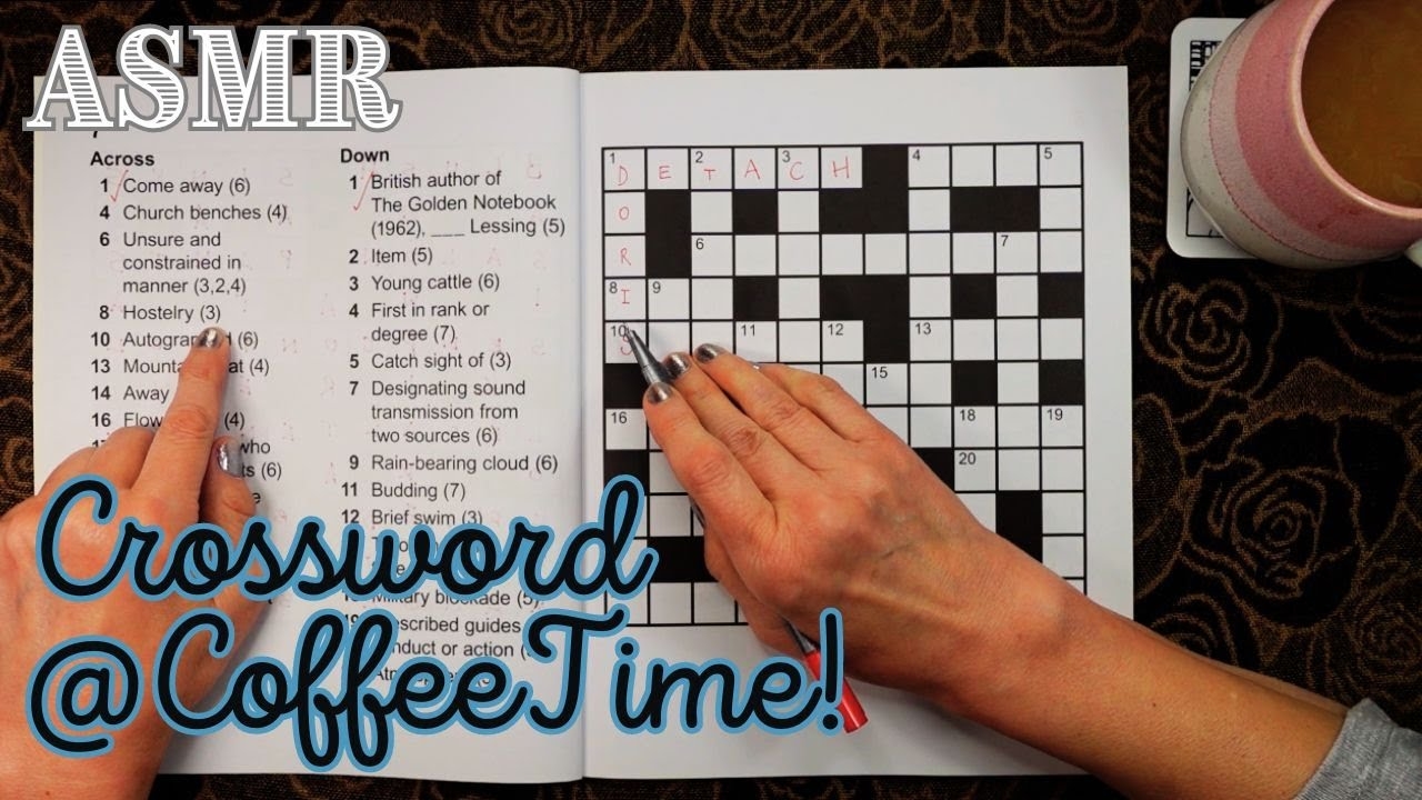 ASMR Crossword Puzzle At Coffee Time Whispered Chat YouTube