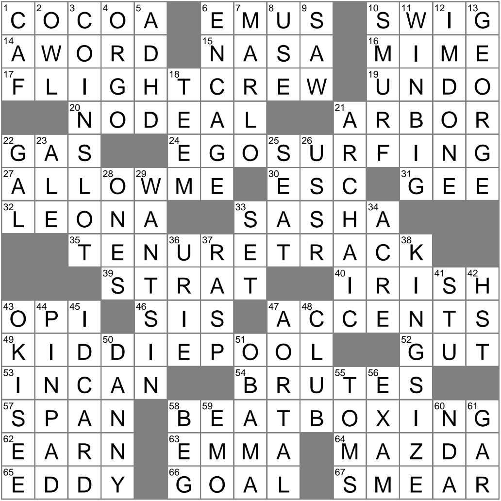 Belt Crossword Clue Archives LAXCrossword