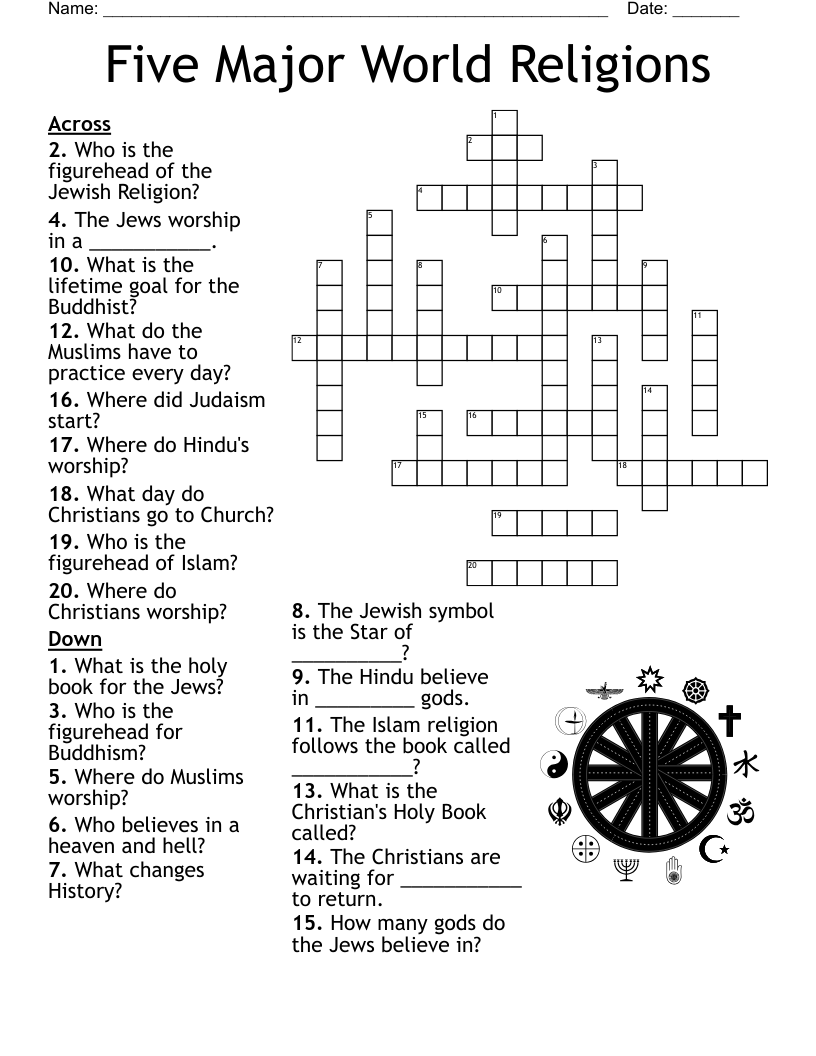 Buddhism Crossword Key WordMint