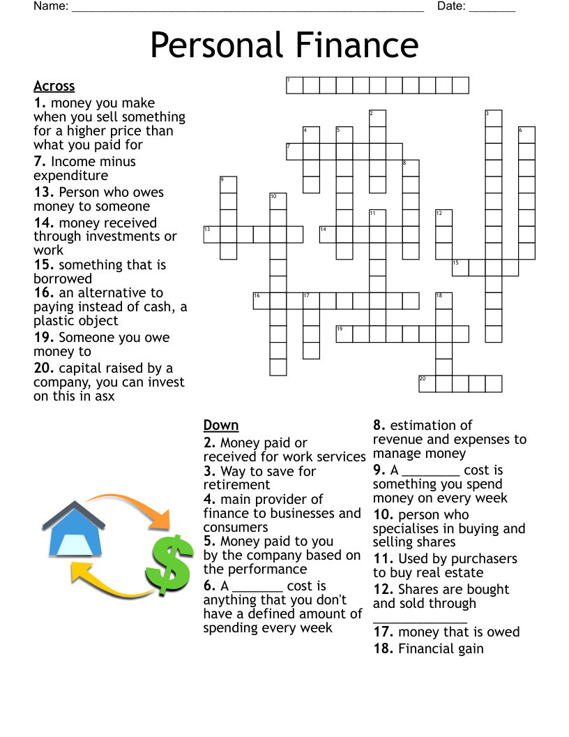 Budgeting And Saving Crossword WordMint