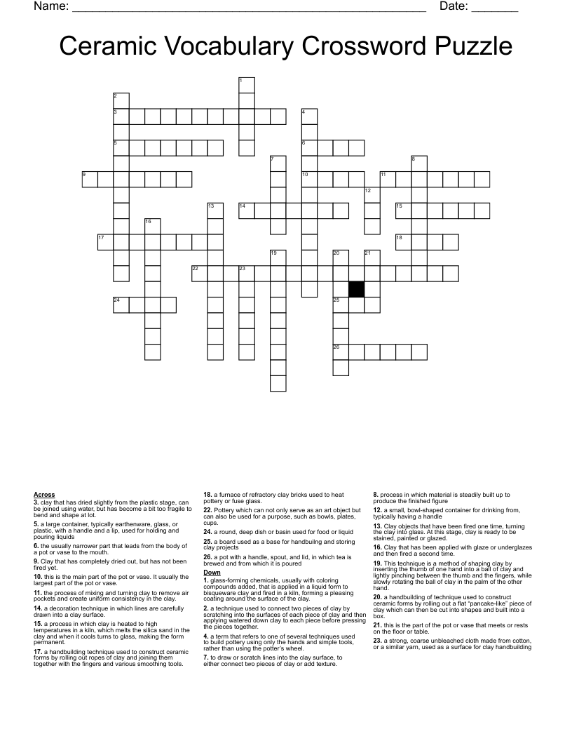 kiln crossword clue