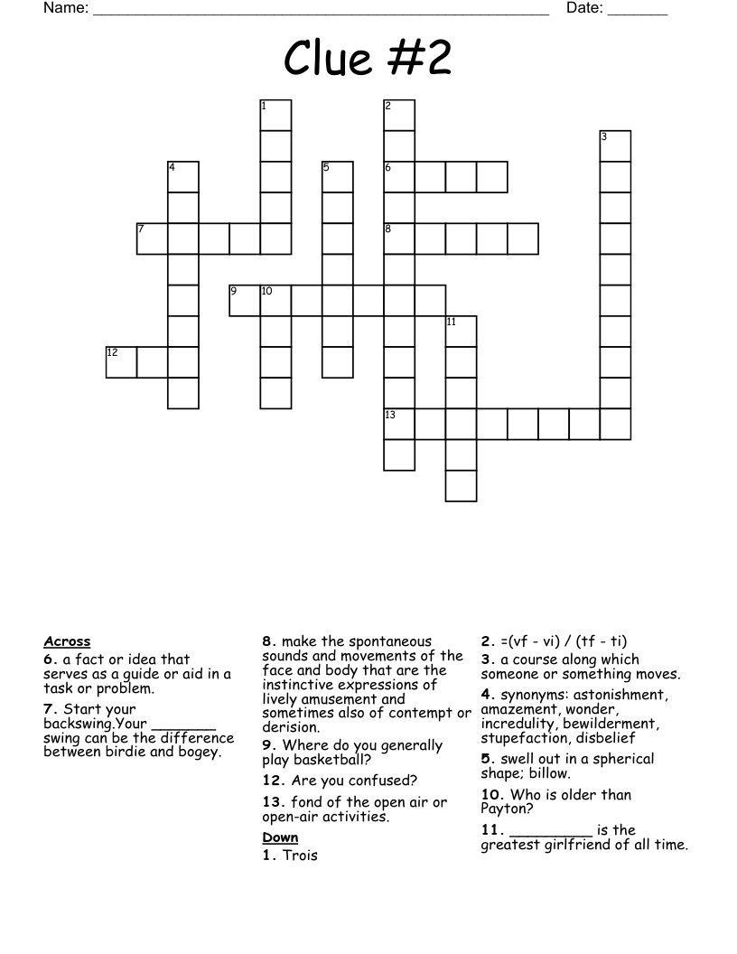 Clue 2 Crossword WordMint