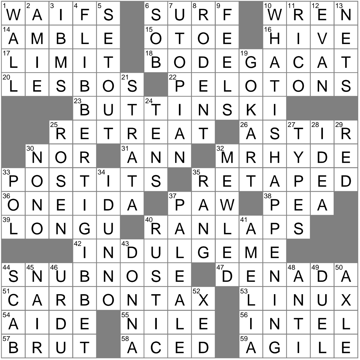 small songbird crossword clue
