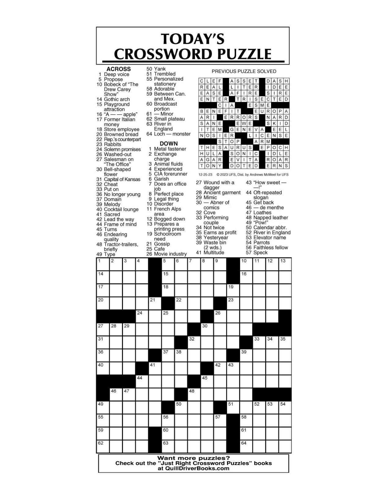 andrews mcmeel crossword
