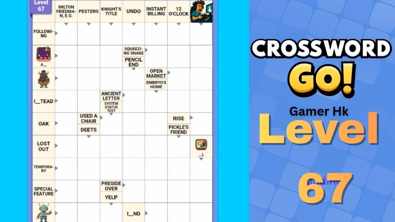 Crossword Go Level 67 Walkthrough Solution YouTube