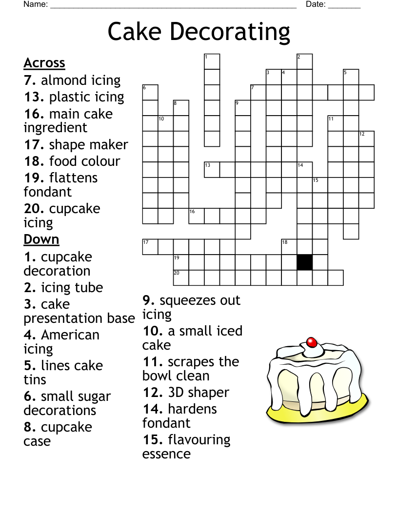 CROSSWORD PUZZLE BREAD PASTRY WordMint