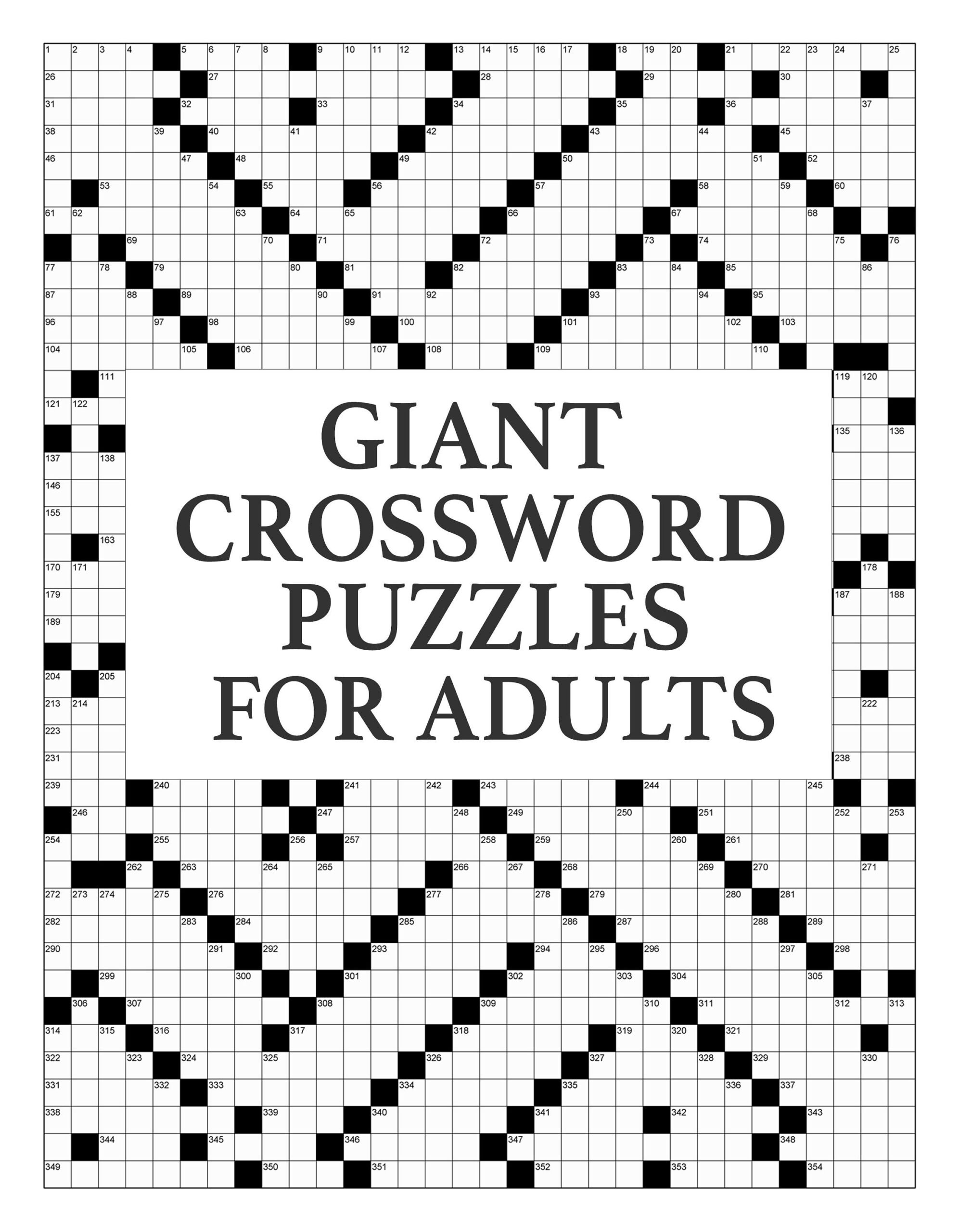 large font crossword puzzles