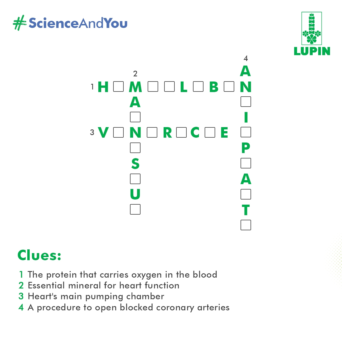 Dive Into This Cardiac themed Crossword And Drop Your Answers In The Comments Lupin ScienceAndYou HeartHealth CardioCare CrosswordChallenge HealthyHeart