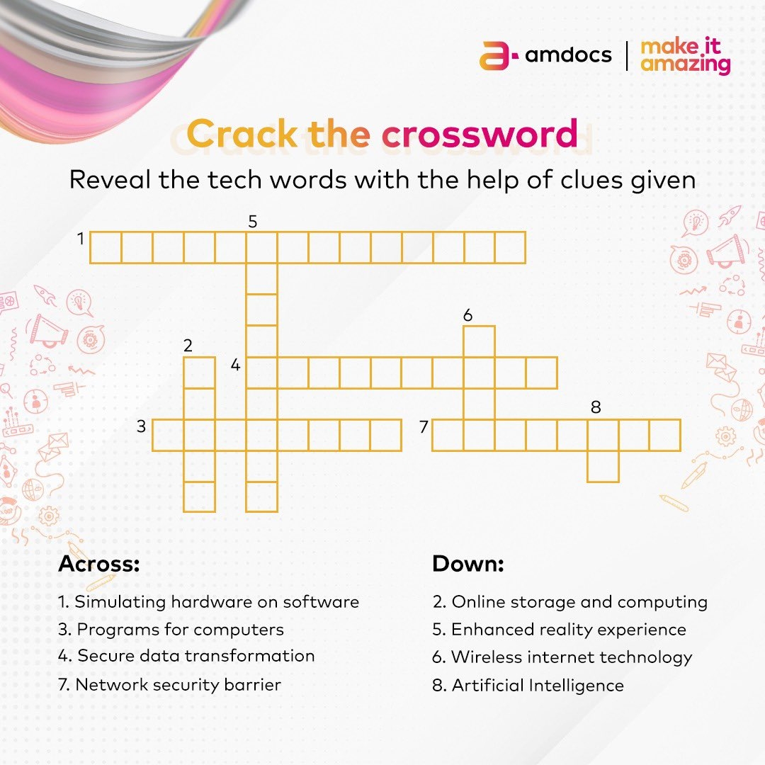Friday Is Here And So Is A New Tech Challenge Solve This Simple Crossword Puzzle And Embrace The Fun Side Of Technology Get Started Post Your Answers In The Comments Section FridaysAreFun 