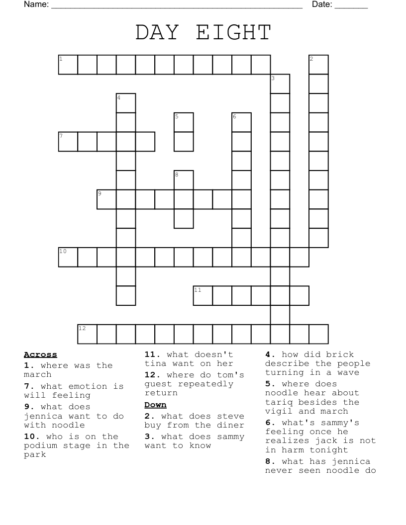 Groups Of Eight Crossword