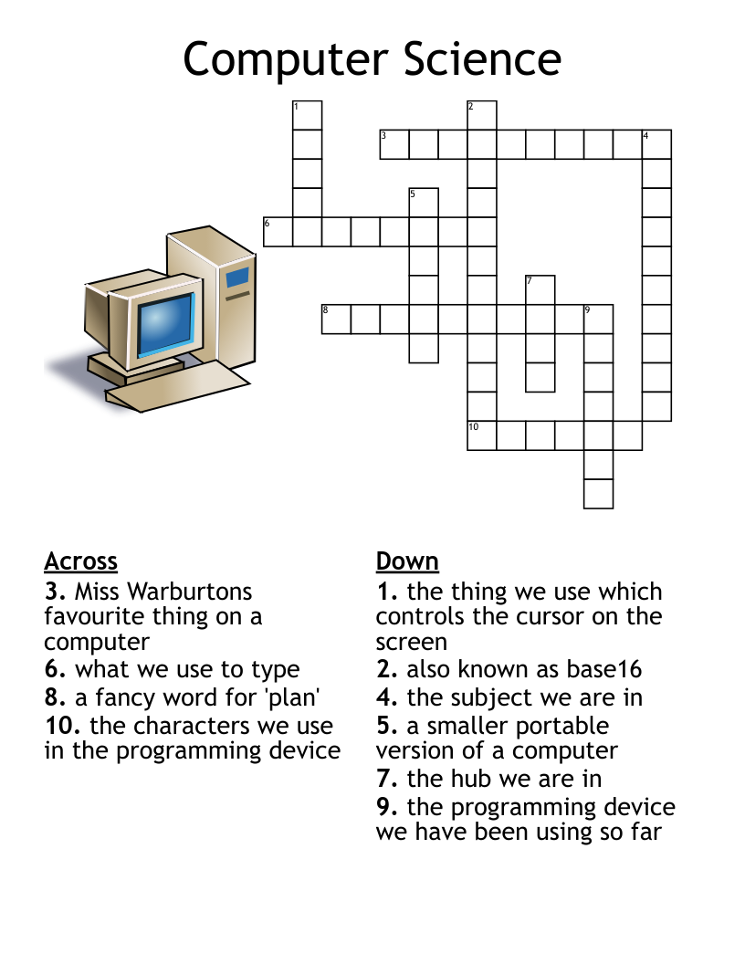 History Of Computers Crossword WordMint