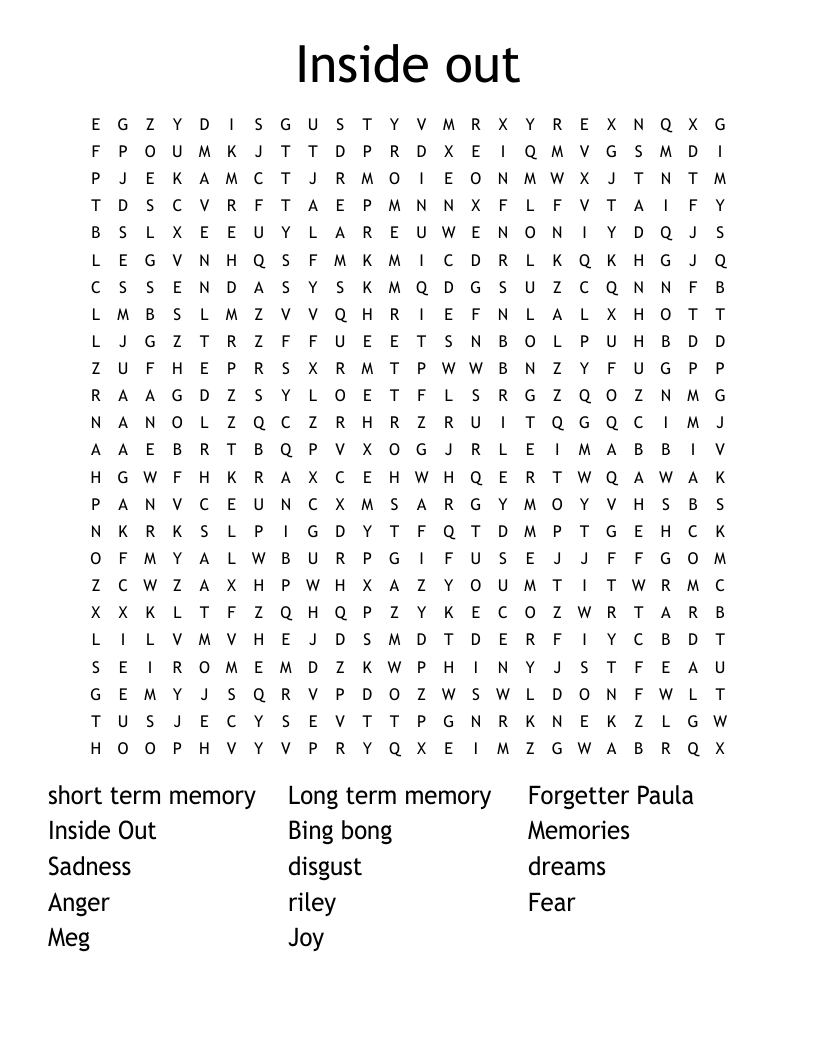 Inside Out Word Search WordMint