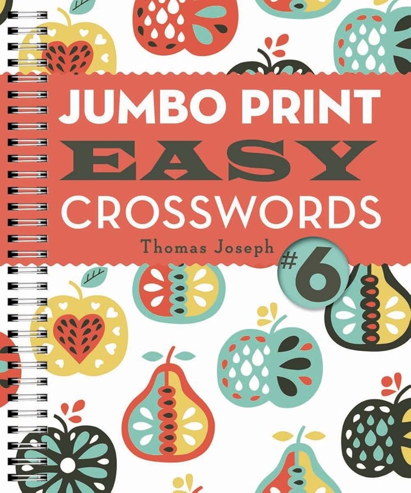 Jumbo Print Easy Crosswords 6 Large Print Crosswords Joseph Thomas 9781454917960 Amazon Books